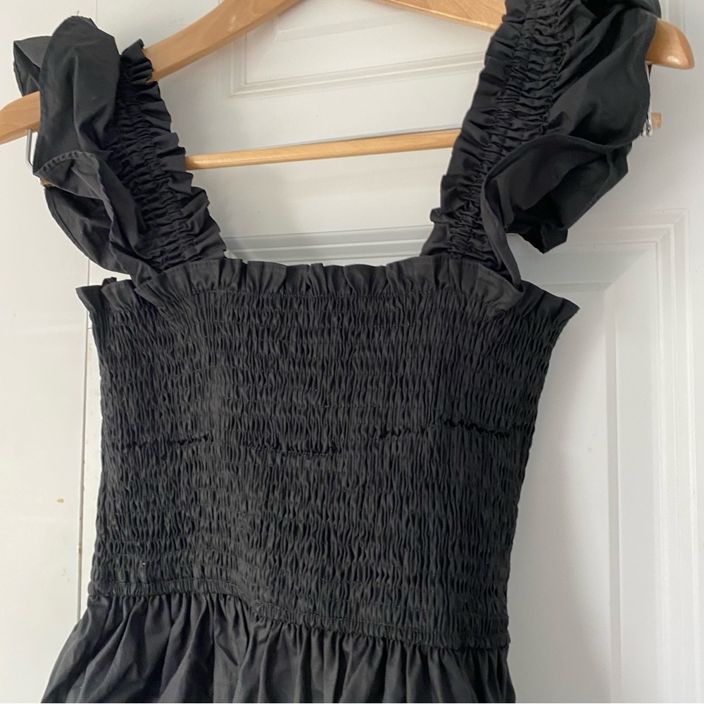 Black Ruffled Mini Dress - Picture 4 of 4